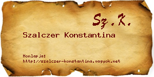 Szalczer Konstantina névjegykártya